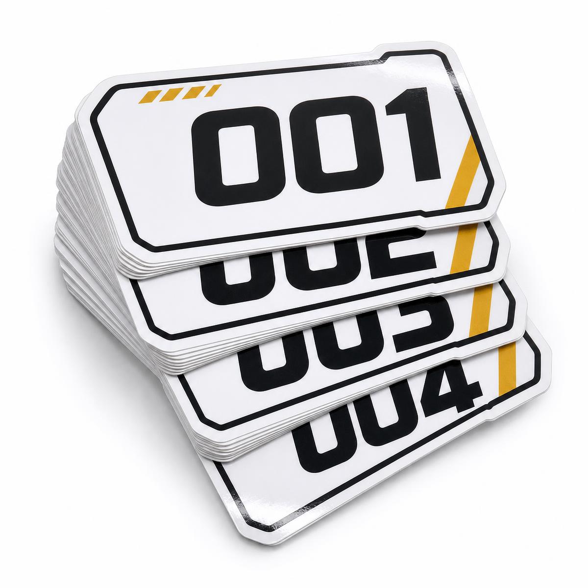 Sequential Number Stickers